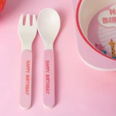 PORSIMA 233 Figürlü Mama Seti Bebek Mama Tabağı Bambu Mama Seti Yemek Mama Seti Çocuk Yemek Seti - Takımı - 5