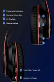Torima B39 Bluetooth Kablosuz Stereo Kulaklık Kırmızı - Siyah - 5