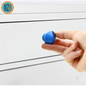 10 Adet Düğme Kulp Mutfak Çekmece Bebek Çocuk Genç Odası Dolap Kapak Kulpu Kulbu Mavi Metal Kulp thumbnail 3