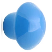 10 Adet Düğme Kulp Mutfak Çekmece Bebek Çocuk Genç Odası Dolap Kapak Kulpu Kulbu Mavi Metal Kulp thumbnail 4