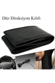 1araba1ev 1araba1ev Dacia Logan Otomobil Deri Dikmeli Direksiyon Kılıfı Araba Direksiyon Kılıfı - 2