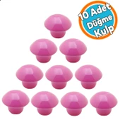 10 Adet Mobilya Kulp Mutfak Çekmece Dolap Kapak Kulpu Kulbu Pembe Metal Kulp thumbnail 1
