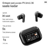 Bluetooth Kablosuz Kulaklık LCD Ekranlı Tüm Bildirimleri Ekran Üzerin de Görme Ve Yönlendirme Arama - 7