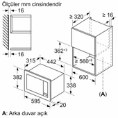 Bosch Serie 2 BFL623MG3 20 lt Ankastre Mikrodalga Fırın - 5