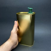 0,5 Lt Baskısız Boş Kapaklı Yağ Tenekesi , 500 Cc Boş Zeytinyağı Tenekesi x  3 Adet - 1