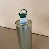 0,75 LT Baskısız Boş Yağ Tenekesi ,  750 Cc Kapaklı Zeytinyağ Tenekesi x 3 Adet thumbnail 4