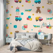 Oyuncak Temalı Çocuk Odası Duvar KağıdıBaskı thumbnail 5