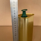1 LT Baskısız Boş Yağ Tenekesi ,  1000 Cc Kapaklı Zeytinyağ Tenekesi x 2 Adet - 4