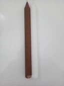 qosrix 2'li Kahverengi Beyaz Şamdan Soya Mumu 1. Kalite Soya Doğal Vanilya Kokulu Uzun Çubuk Konik Mum Dekoratif - 2
