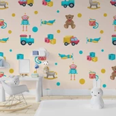 Oyuncak Temalı Çocuk Odası Duvar KağıdıBaskı thumbnail 2