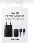 SAMSUNG USB-C 15W HIZLI ŞARJ ADAPTÖRÜ + USB-C KABLO(SAMSUNG TÜRKİYE GARANTİLİ) - 1