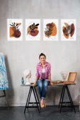 Veraart 4 Parça Çerçeve Görünümlü Mdf Bohem Tablo Seti - 8