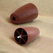 Oval Plastik Ayak 12 cm Mobilya Yükseltici Sehpa Kanepe Ünite Koltuk Ayağı Baza Ayakları Kahverengi - 3