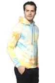 Erkek Kapüşonlu Renkli Batik Sweatshirt - 3