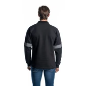 Şensel, Reflektörlü Sweatshirt, Siyah, Polo Yaka -107E5650- - 2