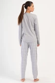 Shopidik  Süprem 0 Yaka Uzun Kol Pijama Takımı - 4