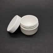 10 Ml Beyaz Plastik Kavanoz , 10 Cc Kapaklı Krem Kavanozu x  6 Adet - 2