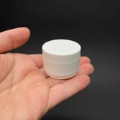 10 Ml Beyaz Plastik Kavanoz , 10 Cc Kapaklı Krem Kavanozu x  6 Adet - 1