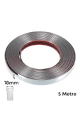 SortGarage Yapışkanlı Nikelaj Şerit Bant Çıta 18mm 5 Metre Krom - 1