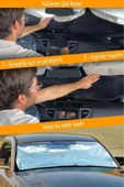 Tiger Marketing Tüm Araçlar İçin Araba Ön Cam Güneşlik Katlanabilir Güneşlik Şemsiye Ön Cam Gölgelik ESNEK - 4