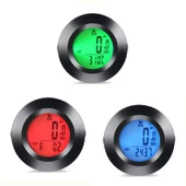Kablosuz Bisiklet Km Hız Göstergesi Sayacı Su Geçirmez LCD 4 Renk Yuvarlak Ekranlı Led Kilometre Saati - 3