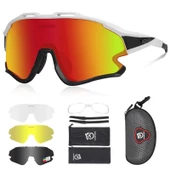 Queshark Polarize Anti-UV Outdoor 4 Lens Ultra Hafif Spor Motorsiklet Bisiklet Güneş Gözlüğü - 9