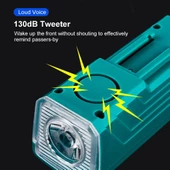 1000 Lümen 5 Modlu Su Geçirmez Solar Güneş Enerjili USB Şarjlı Bisiklet Farı - 5