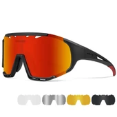 Queshark Polarize Anti-UV Outdoor 5 Lens Ultra Hafif Spor Motorsiklet Bisiklet Kayak Güneş Gözlüğü - 4
