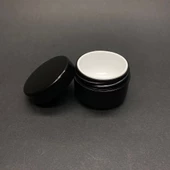 10 Ml Siyah Plastik Kavanoz , 10 Cc Kapaklı Krem Kavanozu x 6 Adet - 2