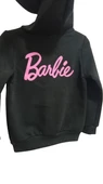 uğurböceğiçocuk 1081 Barbie Baskılı Kapşonlu Hırka - 7