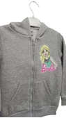 uğurböceğiçocuk 1081 Barbie Baskılı Kapşonlu Hırka - 3