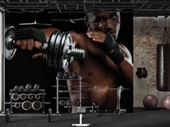 Güçlü Erkek Temalı Spor Salonu Duvar Kağıdı Baskı thumbnail 4