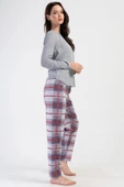 Shopidik  Süprem 0 Yaka Uzun Kol Pijama Takımı - 3