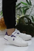U.S. Polo Assn. Mango Wmn Kırık Beyaz Mor Orijinal Ürün Sneaker Kadın Ayakkabı - 1