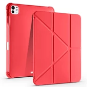 Apple iPad Pro 11 2024 Kılıf Tri Folding Kalem Bölmeli Standlı Kılıf - 9