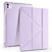 Apple iPad Pro 11 2024 Kılıf Tri Folding Kalem Bölmeli Standlı Kılıf - 10