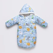 Orman Hayvanlı Figürlü Fermuarlı İçi Pelüş Kışlık Erkek Kız Bebek Kundak Astronot Tulum Kozmonot - 6