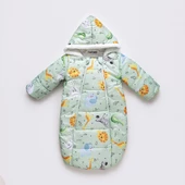 Orman Hayvanlı Figürlü Fermuarlı İçi Pelüş Kışlık Erkek Kız Bebek Kundak Astronot Tulum Kozmonot - 8