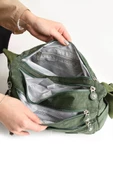 Çok Cepli Hafif Çapraz Askılı Kadın Postacı Çanta Klinkır Kumaş 30*20 Cm Omuz Çantası Su İtici Kumaş - 10