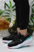 U.S. Polo Assn. Blossom Siyah Pembe Orijinal Ürün Sneaker Kadın Ayakkabı - 3