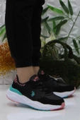 U.S. Polo Assn. Blossom Siyah Pembe Orijinal Ürün Sneaker Kadın Ayakkabı - 1