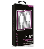 60W USB-C Type-C Silikon Şarj Kablosu Hızlı Şarj, Dayanıklı ve Esnek Tasarım, Tüm USB-C Cihazlarla Uyumlu - 3