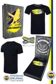 Fenerbahçe Orijinal Lisanslı Sıfır Yaka Lacivert T-Shirt + Bileklik Set Hediyelik Ahşap Kutulu thumbnail 1