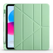 iPad 10.9 2022 (10.Nesil) Kılıf Tri Folding Kalem Bölmeli Standlı Kılıf thumbnail 1