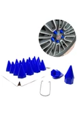 Tiger Marketing Sivri Mermi Bijon Kapağı Mavi Renk 19mm - 3