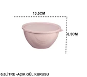 Moon Star Elegance Kapaklı Hava ve Koku Sızdırmaz Yemek Saklama Kabı 0,5 Litre-RBK-310 - 3