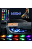 WOCA Kumandalı Çakarlı Araç Park Ampulü ( 2 Adet ) RGB Park Stop ampulü - 1