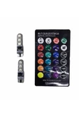 DMR Kumandalı T10 Araç Uyumlu Park Ampulü 2 Adet 18 Led Rgb Park - 1