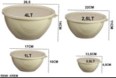 Moonstar Elegance Kapaklı Yoğurt Mayalama Kabı 4 Parça Saklama Kabı 4+2,5+1+0,5Litre - 5
