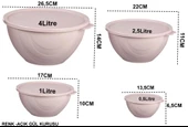 Moonstar Elegance Kapaklı Yoğurt Mayalama Kabı 4 Parça Saklama Kabı 4+2,5+1+0,5Litre - 3
